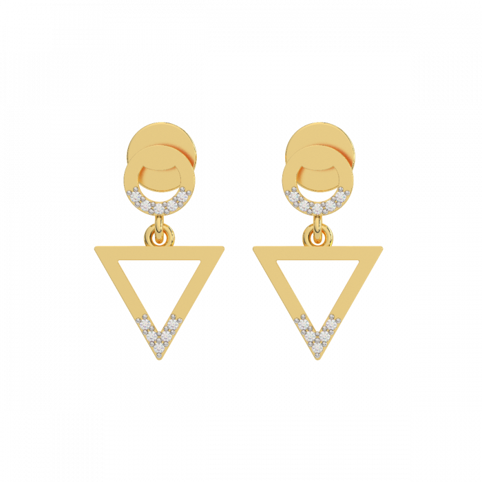 Small 14K Diamond Earring  Lagu Bandhu