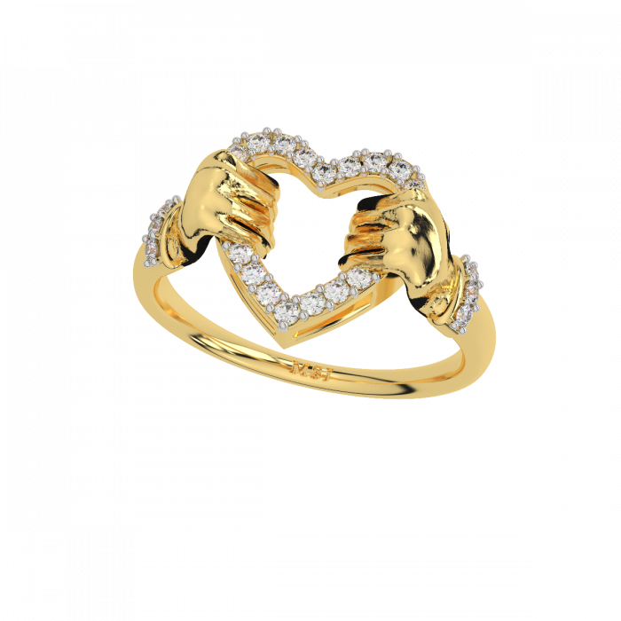 Buy Love Heart Shaped Ring Online in India | Kasturi Diamond | Heart shaped  rings, Gold rings fashion, Diamond rings design