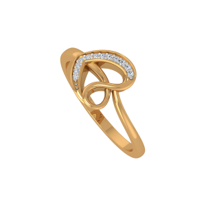 The Sweet Heart Gold Diamond Ring