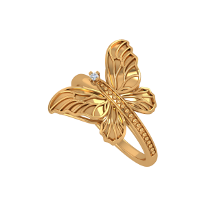 The Butterfly Kingdom Gold Diamond Ring