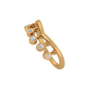 The Snowfall Gold Diamond Ring