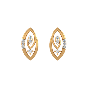 Golden Eyes Diamond Stud Earrings
