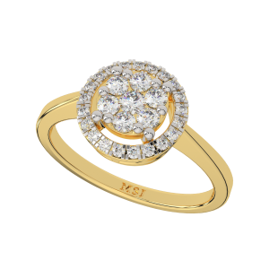 Love All Around Gold Diamond Solitaire Ring