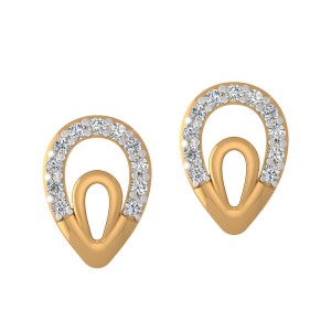 Drop Retreat Diamond Stud Earrings