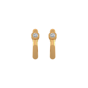Golden Eyes Diamond Hoop Earrings
