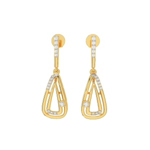 The Flair Fantasy Gold Diamond Earrings