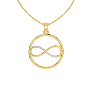 Forever Love infinity gold diamond pendant For Him