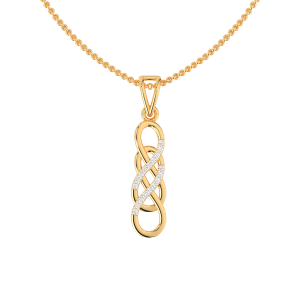 Absolutely infinte love gold and diamond pendant For Him