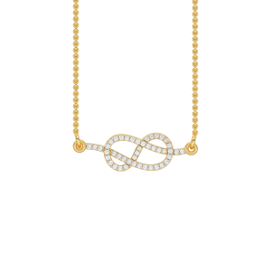 The love knot for infinity diamond and gold pendant For Her