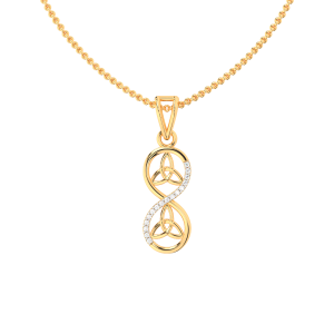 Boundless love - Diamond and Gold Pendant For Him