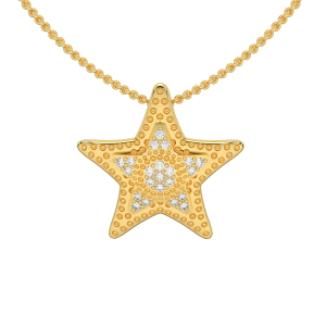 The Starfish Story Gold Diamond Pendant