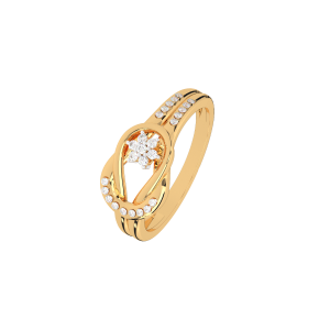 Blossom love diamond and gold ring For Her
