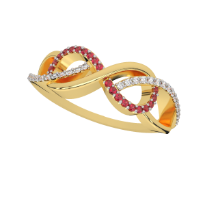 The Eternity diamond and gold ring For Her