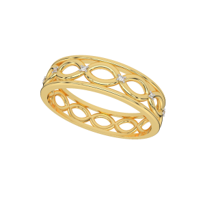 The diamond and gold love band For Her