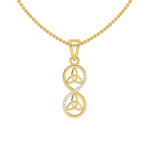 Boundless love  diamond and gold pendant For Him