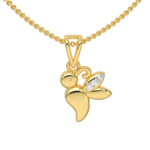 Mystic Fly Gold Diamond Pendant