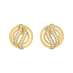 The Circlet Gold Diamond Earrings