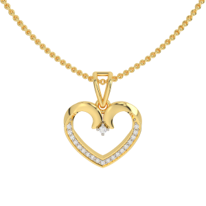 The Heartly Gold Diamond Pendant