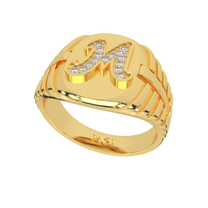 Customize Your Name Gold Diamond Ring For Him