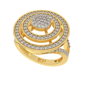 The Mega Swirl Gold Diamond Ring