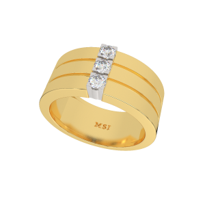 The Slashed Gold Diamond Ring