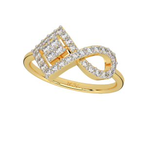 Refined Infinity Gold Diamond Ring
