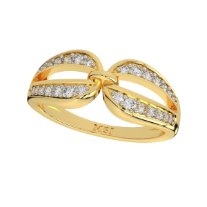 Stay Connected Gold Diamond Ring