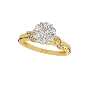 The Floral Treat Gold Diamond Ring