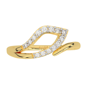 The Golden Leaflet Gold Diamond Ring