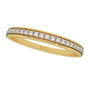 The Half Eternity Sleek Gold Diamond Ring