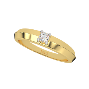 Solitaire Suave Gold Diamond Ring