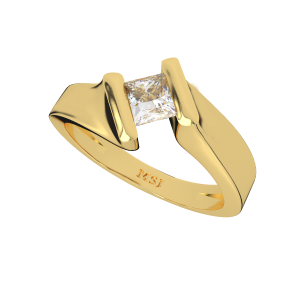 The Slinky Solitaire Gold Diamond Ring