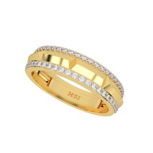 The Skyline Couple Gold Diamond Ring
