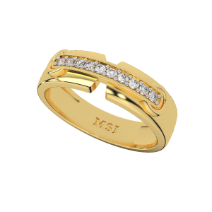The Forever Bond Couple Band Gold Diamond Ring