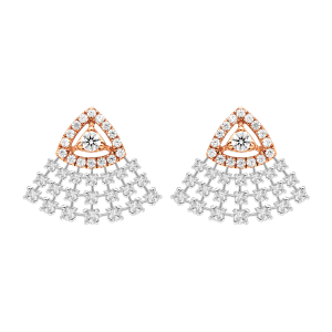 Pyramid-Diamond Earrings