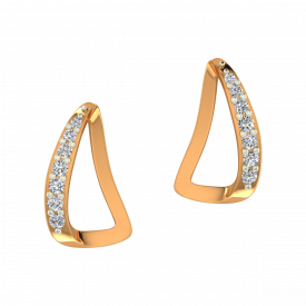 The Boats Gold Diamond Earrings