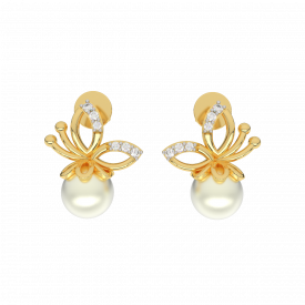 The Wholesome Gold Diamond & Pearl Earring